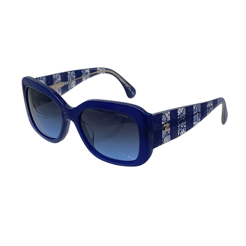 CHANEL COCOMARK SUNGLASSES NAVY EYEWEAR 90325787
