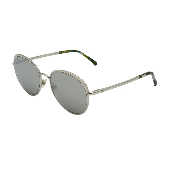 CHANEL COCOMARK SUNGLASSES SILVER EYEWEAR 90328711