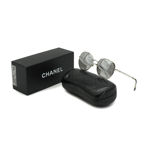 CHANEL COCOMARK SUNGLASSES SILVER EYEWEAR 90328711