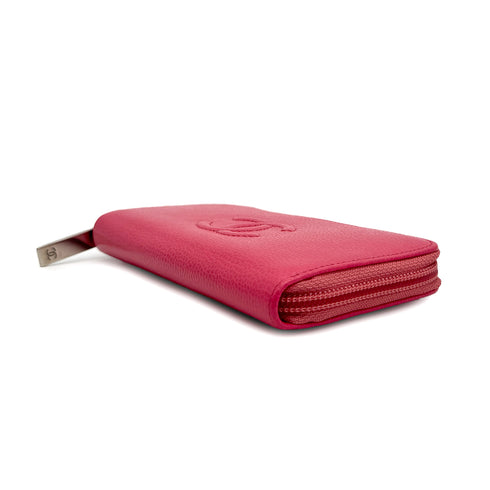 CHANEL COCOMARK ZIP AROUND WALLET PINK CAVIAR SKIN 90319940