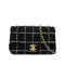 CHANEL COCO BALL MINI MATELASSE CHAIN SHOULDER BAG BLACK WHITE TWEED GOLD HARDWARE 90318755