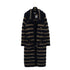 CHANEL COCO BUTTON BORDER TWEED LONG COAT BLACK GOLD WOOL 38 P64 RTW 90324155