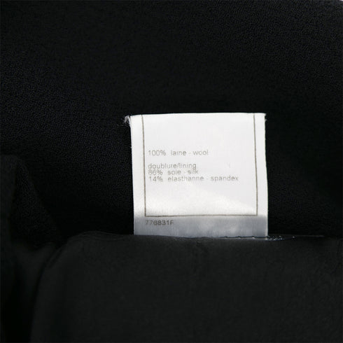CHANEL COCO BUTTON JACKET BLACK WOOL 38 07A RTW 90323522
