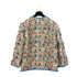 CHANEL NO COLLAR JACKET MULTICOLOR TWEED COTTON 40 RTW 90350609