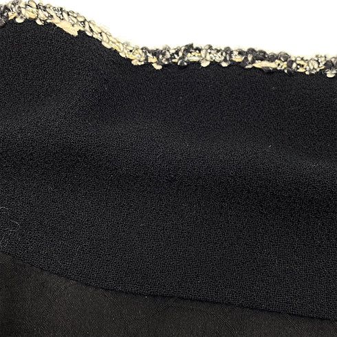 CHANEL COCO BUTTON PATCH JACKET BLACK WOOL 42 05C RTW 90319636