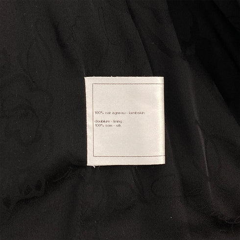 CHANEL COCO BUTTON QUILTED LEATHER JACKET BLACK LAMB SKIN 38 P46 RTW 90319630