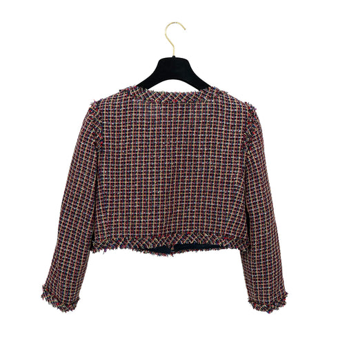 CHANEL COCO BUTTON TWEED JACKET MULTICOLOR NYLON 42 P39 RTW 90312002