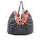 CHANEL COCO CABAS GM CHAIN SHOULDER TOTE BAG BLUE RED DENIM CANVAS SILVER HARDWARE 90348216