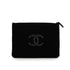 CHANEL COCOMARK STUDDED CLUTCH BAG BLACK CANVAS 90335789