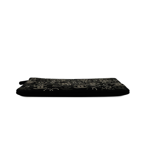 CHANEL COCOMARK STUDDED CLUTCH BAG BLACK CANVAS 90335789