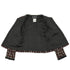 CHANEL DOUBLE POCKET TWEED JACKET SEQUINS BLACK RED WOOL 42 02A RTW 90309855