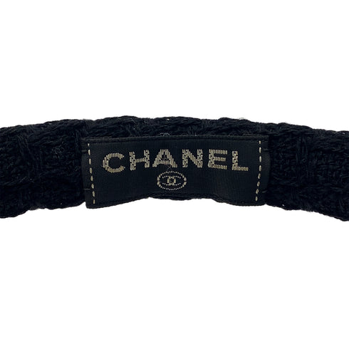 CHANEL EARMUFFS COCOMARK BLACK GOLD RABBIT FUR 90319709