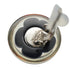 CHANEL EARRINGS CAMELLIA COCOMARK ROUND BLACK SILVER ACCESSORY 04S 90339136