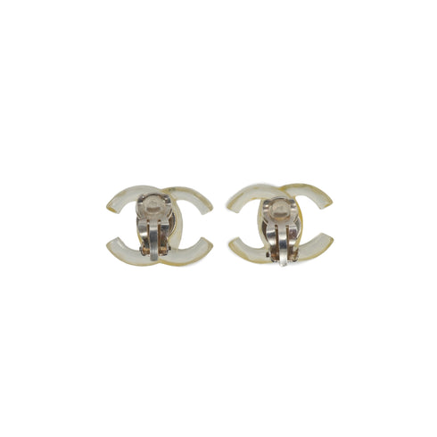 CHANEL EARRINGS COCOMARK CLEAR ACCESSORY 02P 90338891