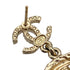CHANEL EARRINGS COCOMARK FLOWER SWING GOLD LIGHT BLUE ACCESSORY A18C 90323988