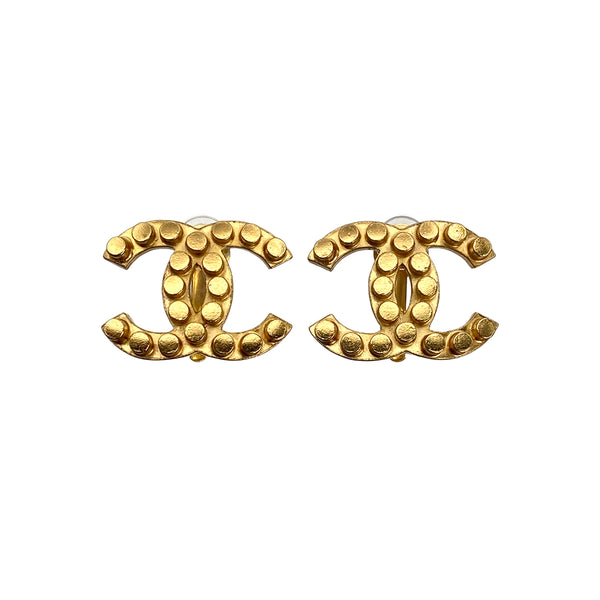 CHANEL EARRINGS COCOMARK GOLD ACCESSORY 02A 90321140