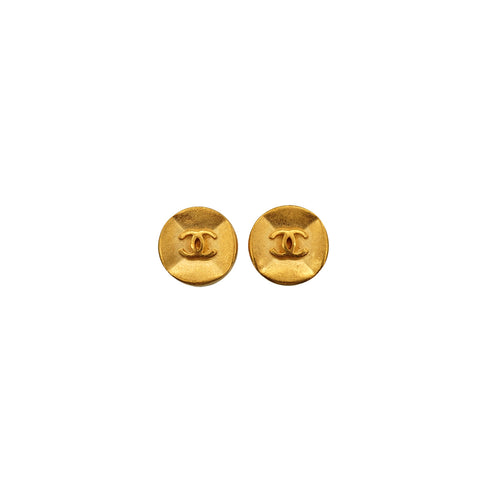 VINTAGE CHANEL EARRINGS COCOMARK GOLD ACCESSORY 93A 90337683