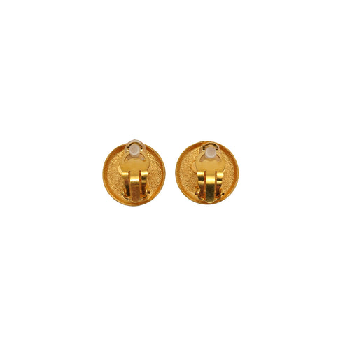 VINTAGE CHANEL EARRINGS COCOMARK GOLD ACCESSORY 93A 90337683