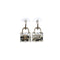 CHANEL EARRINGS COCOMARK LOCK SWING CLEAR SILVER ACCESSORY 14K 90340366