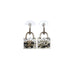 CHANEL EARRINGS COCOMARK LOCK SWING CLEAR SILVER ACCESSORY 14K 90340366