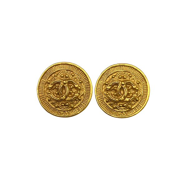 CHANEL EARRINGS COCOMARK ROUND ACCESSORY 04A 90325785