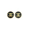 CHANEL EARRINGS COCOMARK ROUND BLACK GOLD ACCESSORY 01P 90327614