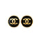 CHANEL EARRINGS COCOMARK ROUND GOLD BLACK ACCESSORY 01P 90335623