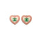 CHANEL EARRINGS HEART COCOMARK WHITE PINK GREEN ACCESSORY 04C 90321093