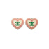 CHANEL EARRINGS HEART COCOMARK WHITE PINK GREEN ACCESSORY 04C 90321093