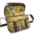 CHANEL EMBROIDERY GRAFFITI SHOULDER MESSENGER BAG KHAKI CANVAS LEATHER 90325599