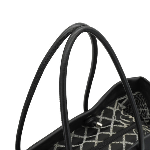 CHANEL ESSENTIAL TOTE BAG BLACK LAMB SKIN 90343980
