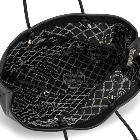 CHANEL ESSENTIAL TOTE BAG BLACK LAMB SKIN 90343980