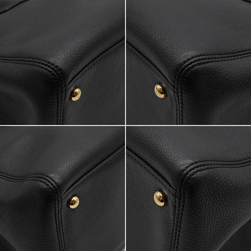 CHANEL EXECUTIVE TOTE HAND BAG BLACK LEATHER GOLD HARDWARE 90335833