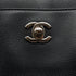CHANEL EXECUTIVE TOTE SHOULDER BAG BLACK LEATHER SILVER HARDWARE 90333744
