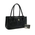 CHANEL EXECUTIVE TOTE SHOULDER BAG BLACK LEATHER SILVER HARDWARE 90333744