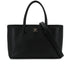 CHANEL EXECUTIVE TOTE SHOULDER BAG BLACK LEATHER SILVER HARDWARE 90341902