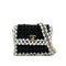 CHANEL FAUX PEARL CHAIN SHOULDER BAG WHITE BLACK GOLD HARDWARE 90317003