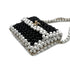 CHANEL FAUX PEARL CHAIN SHOULDER BAG WHITE BLACK GOLD HARDWARE 90317003