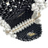 CHANEL FAUX PEARL CHAIN SHOULDER BAG WHITE BLACK GOLD HARDWARE 90317003