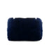 CHANEL FUR CHAIN SHOULDER BAG BLUE LAMB SKIN SILVER HARDWARE 90322023
