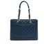 CHANEL GST BIG COCO CHAIN TOTE BAG BLUE CAVIAR SKIN SILVER HARDWARE 90346123