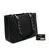 CHANEL GST BIG COCO TOTE BAG BLACK CAVIAR SKIN SILVER HARDWARE 90343613