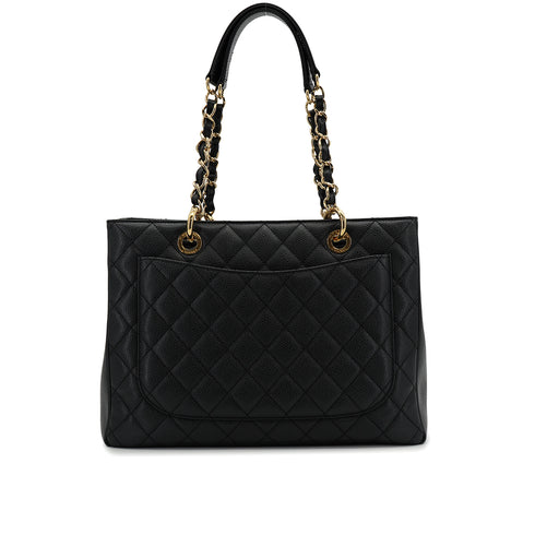 CHANEL GST TOTE BAG BLACK CAVIAR SKIN GOLD HARDWARE 90326723