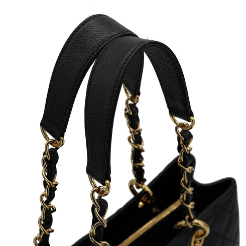 CHANEL GST TOTE BAG BLACK CAVIAR SKIN GOLD HARDWARE 90326723
