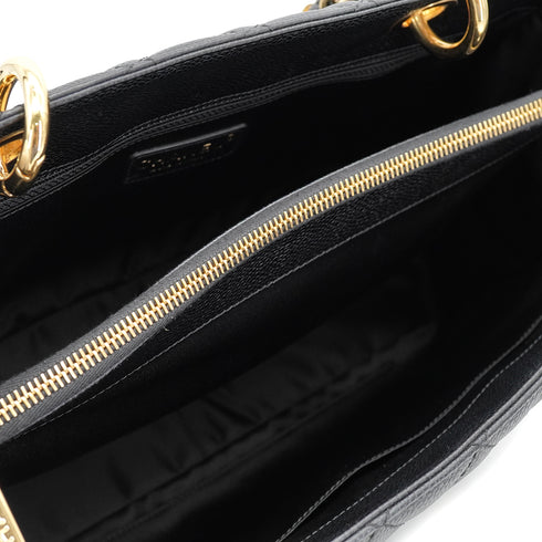 CHANEL GST TOTE BAG BLACK CAVIAR SKIN GOLD HARDWARE 90326723