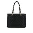 CHANEL GST TOTE BAG BLACK CAVIAR SKIN SILVER HARDWARE 90326860