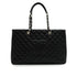 CHANEL GST XL BIG COCO TOTE BAG BLACK CAVIAR SKIN SILVER HARDWARE 90346674