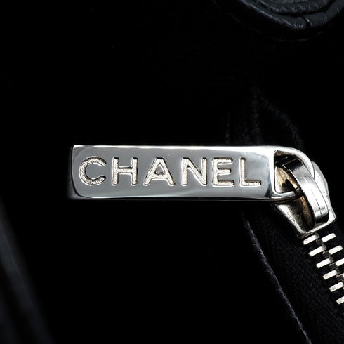 CHANEL GST XL BIG COCO TOTE BAG BLACK CAVIAR SKIN SILVER HARDWARE 90346674
