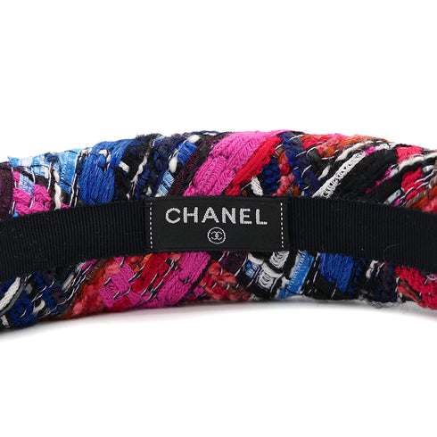 CHANEL HEADBAND COCOMARK MULTICOLOR TWEED HAIR ACCESSORY 90321036