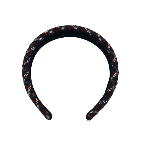 CHANEL HEADBAND COCOMARK RHINESTONE MULTICOLOR TWEED HAIR ACCESSORY 90321034